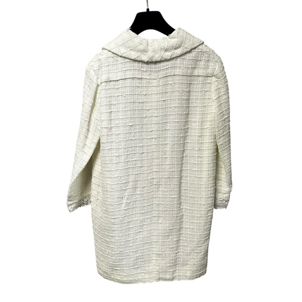 NWT Chanel White Cruise Collection Tweed & Lace Mini Dress Womens 36 / US 4 - Picture 11 of 12